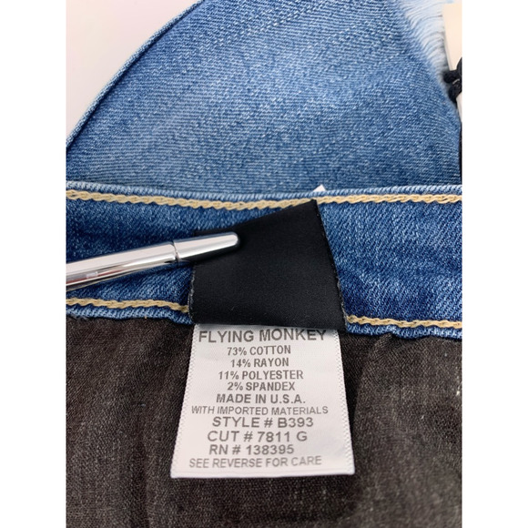 Flying Monkey Platinum Cut-Off Jean Shorts 26 New - Picture 10 of 12